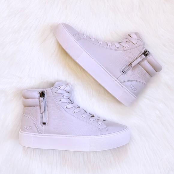 UGG Women’s Olli White Leather Sneakers - Picture 6 of 9